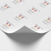 Happy Icecream hinzufügen Namen Website Social Med Geschenkpapier (Ecke)