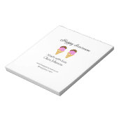 Happy Icecream hinzufügen Namen Website Social Med Notizblock (Rotiert)