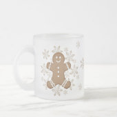 Happy Iced Gingerbread Man Mattiert Snowflakes Tas Mattglastasse (Links)