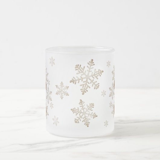 Happy Iced Gingerbread Man Mattiert Snowflakes Tas Mattglastasse (Mittel)