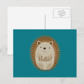 Happy Igel Feiertagspostkarte (Vorne/Hinten)