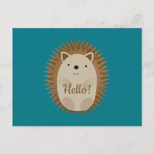 Happy Igel Feiertagspostkarte (Vorderseite)