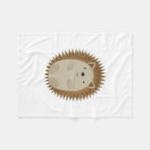Happy Igel Fleecedecke (Vorderseite (Horizontal))