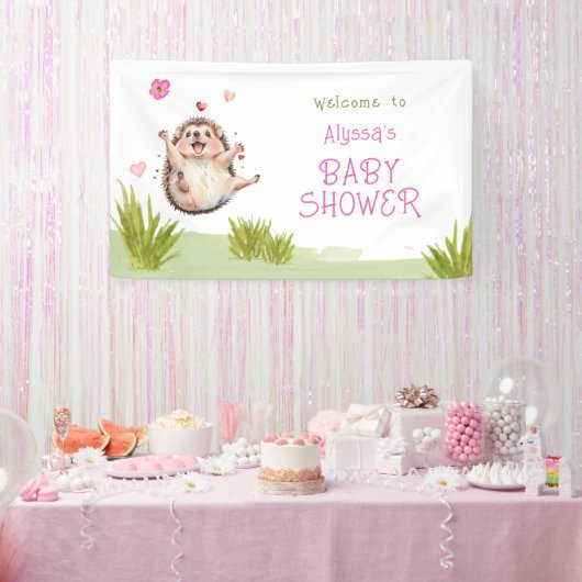 Happy Igel Garden Party Baby Dusche Willkommen Banner (Party)