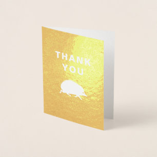 Happy Igel Golden Dankeschön Hinweise Folienkarte