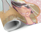 Happy Illustrated Gift Wrapping Paper Geschenkpapier (Rolleneckpunkt)