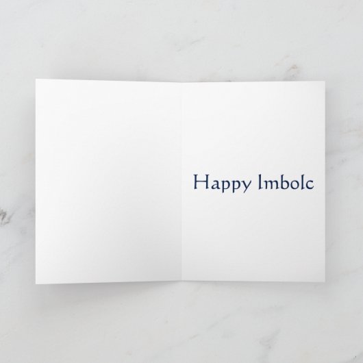 Happy Imbolc (Schwarzthornblüte) Karte (Innenseite)