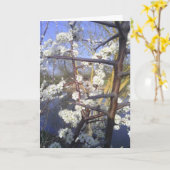 Happy Imbolc (Schwarzthornblüte) Karte (Gelbe Blume)