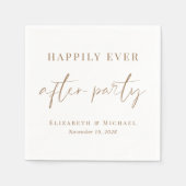 Happy immer nach dem Party Hochzeit Empfang Serviette (Vorderseite)