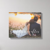 Happy immer nach der eleganten Overlay Hochzeit Fo Leinwanddruck (Vorderseite)