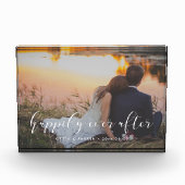 Happy immer nach der eleganten Overlay-Hochzeit Fotoblock (Vorderseite)