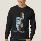 Happy in Blue Blue Sloth Hanging Sweatshirt (Vorderseite)