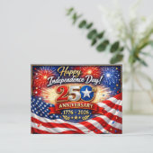 Happy Independence Day 250th Anniversary Feiertagspostkarte (Stehend Vorderseite)