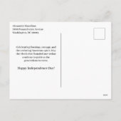 Happy Independence Day 250th Anniversary Feiertagspostkarte (Rückseite)