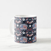 Happy Independence Day & 4. Juli Geschenk Idee Kaffeetasse (Vorderseite Links)