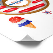 Happy Independence Day 4. Juli Sweet Designs Poster (Ecke)
