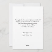 Happy Independence Day America Feiertagskarte (Rückseite)