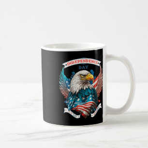 Happy Independence Day American Eagle and US Flag Kaffeetasse