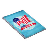 Happy Independence Day American Flag Illustration Notizblock (Rechte Seite)