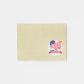 Happy Independence Day American Flag Illustration Post-it Klebezettel (Vorderseite)