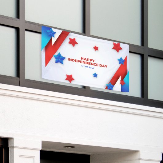 Happy Independence Day American Patriotic Banner (Äußeres Gebäude)