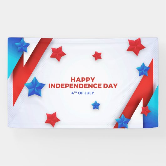 Happy Independence Day American Patriotic Banner (Horizontal)