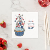 Happy Independence Day Aquarellkuchen Napkins Serviette (Beispiel)