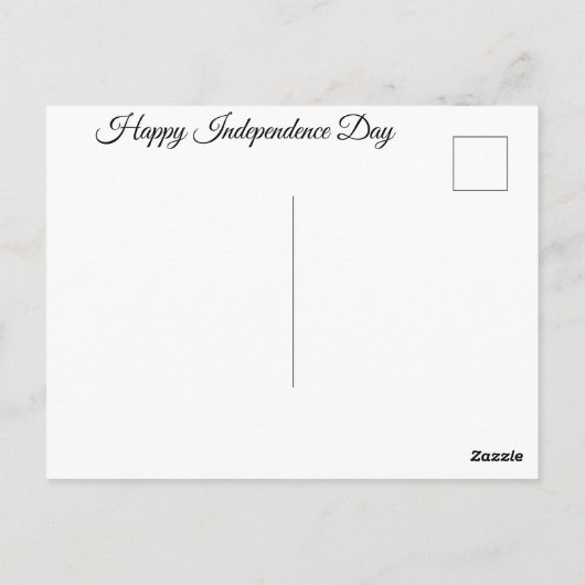 Happy Independence Day Feuerwerke zeigen farbenfro Postkarte (Rückseite)