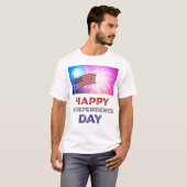 Happy Independence Day Fireworks T-Shirt (Vorne ganz)