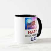 Happy Independence Day Fireworks Tasse (VorderseiteRechts)