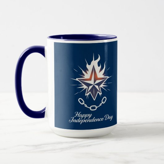 Happy Independence Day Glowing Lone Star Tasse (Links)