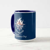 Happy Independence Day Glowing Lone Star Tasse (Vorderseite Links)