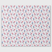 Happy Independence Day Gnome Fireworks 4. Juli USA Geschenkpapier (Flach)