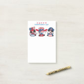 Happy Independence Day Gnomes Postit Notes Post-it Klebezettel (Auf Schreibtisch)