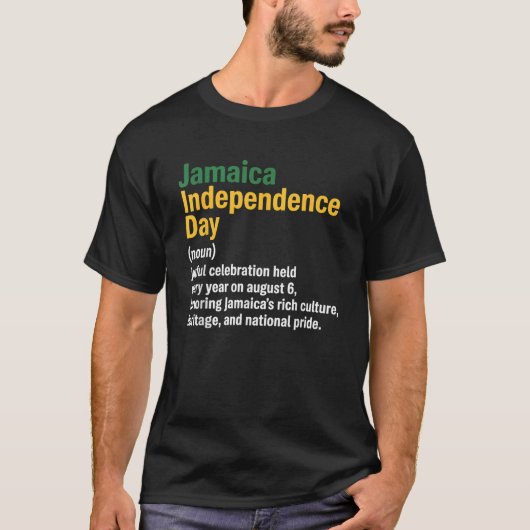 Happy Independence Day Jamaica Definition 63rd Jam T-Shirt (Vorderseite)