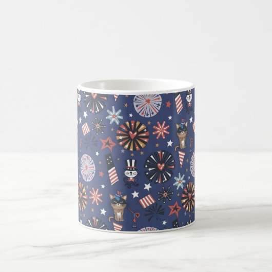 Happy Independence Day & July 4 Geschenk Kaffeetasse (Mittel)