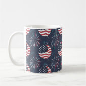 Happy Independence Day & July 4 Geschenk Kaffeetasse (Links)