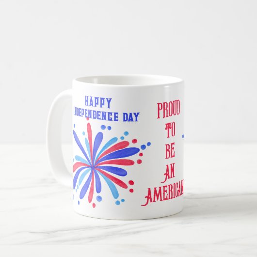 Happy Independence Day Kaffeepause Tasse (Vorderseite Links)