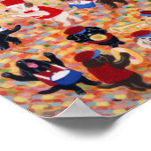 Happy Independence Day Labradors Artwork Poster (Ecke)