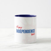 Happy Independence Day Liberty Silhouette Tasse (Zentrum)