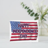 Happy Independence Day mit US Flag, ZSSG Postkarte (Stehend Vorderseite)