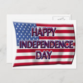 Happy Independence Day mit US Flag, ZSSG Postkarte (Vorne/Hinten)