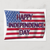 Happy Independence Day mit US Flag, ZSSG Postkarte (Vorderseite)