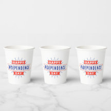 Happy Independence Day Paper Cups