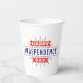 Happy Independence Day Paper Cups Pappbecher (Vorderseite)