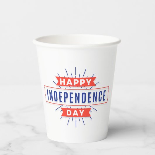 Happy Independence Day Paper Cups Pappbecher (Vorderseite)