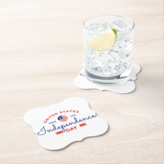 Happy Independence Day Paper Untersetzer (Vor Ort)
