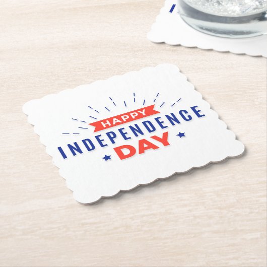 Happy Independence Day Paper Untersetzer (angewinkelt)