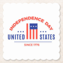 Happy Independence Day Paper Untersetzer