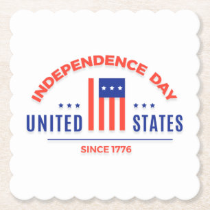Happy Independence Day Paper Untersetzer